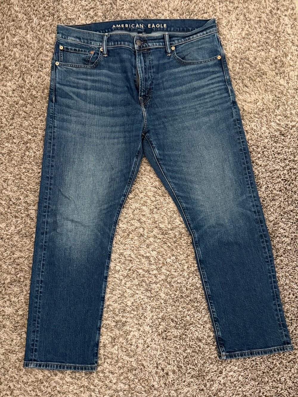 American Eagle Outfitters Men’s Dark Blue Straight Jeans